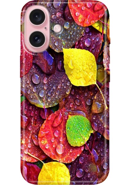 iPhone 16 Plus Kılıf Silikon Desenli Kalıplı Case Sonbahar