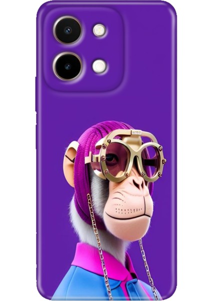 Vivo Y28 Kılıf 6.68" Desenli Silikon Hd Kapak Monkey