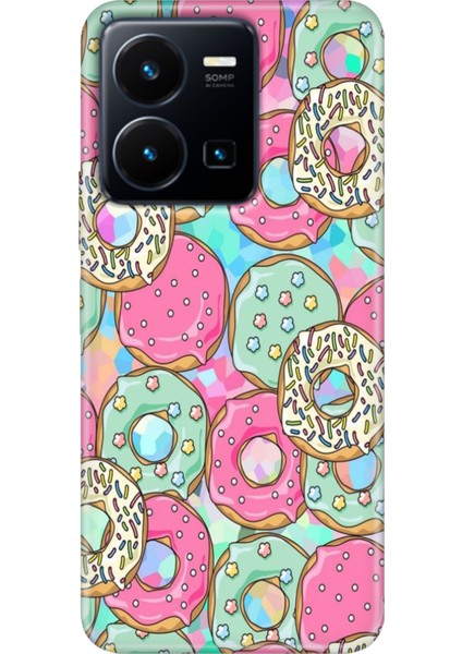 Vivo Y22S -Y35 Kılıf Desenli Kapak Renkli Tpu Uv Donut