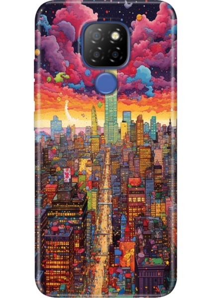 General Mobile Gm 20 Kılıf Desenli Silikon Case Uv Retro Newyork