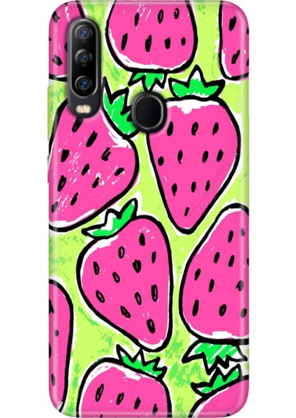 General Mobile Gm 20 Pro Kılıf Baskılı Silikon Case Uv Çilek