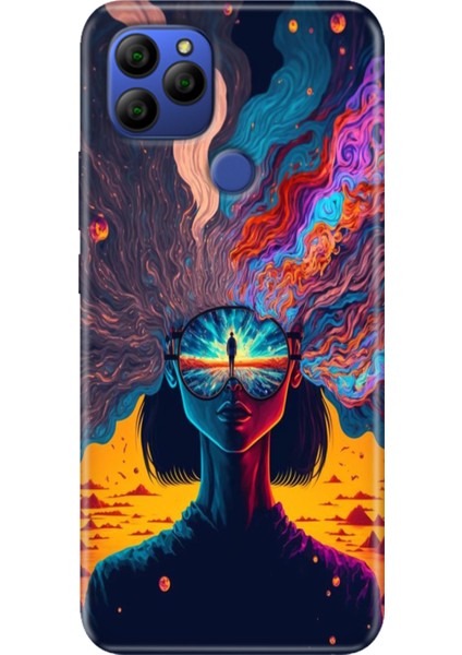 General Mobile Gm 21 Kılıf Baskılı Silikon Case Uv Girdap