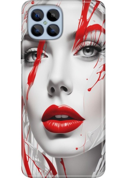 Omix X600 Kılıf Renkli Esnek Silikon Lady