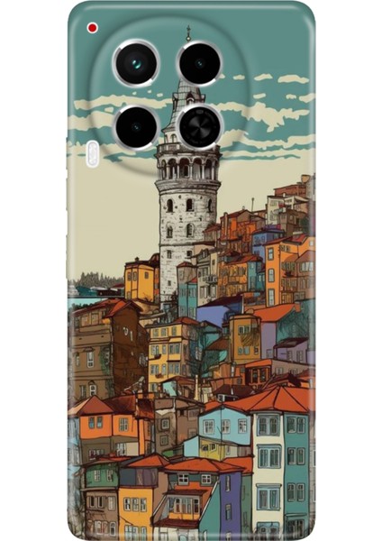 Tecno Camon 30 Kılıf (Cl6) Uyumlu Silikon Desenli Kapak Galata