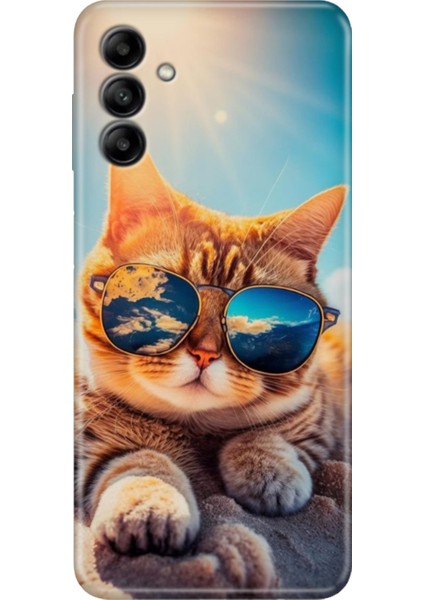Samsung Galaxy A04S Kılıf Renkli Esnek Silikon Cat