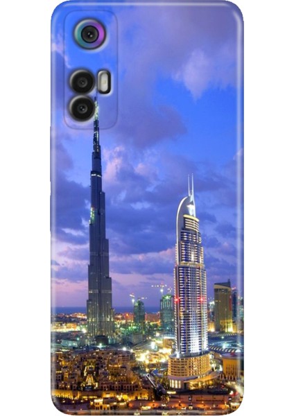 Tcl 30+ (Plus) Kılıf Silikon Renkli Resimli Arka Kapak Dubai