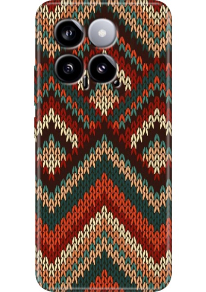 Xiaomi Mi 14 Kılıf Renkli Rubber Kapak Silikon Zikzak