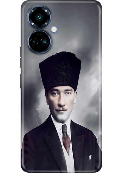 Tecno Camon 19 Pro Kılıf Renkli Temalı (CI8N) Uyumlu Silikon Atatürk