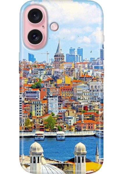 iPhone 16 Kılıf Silikon Desenli Kalıplı Case Istanbul