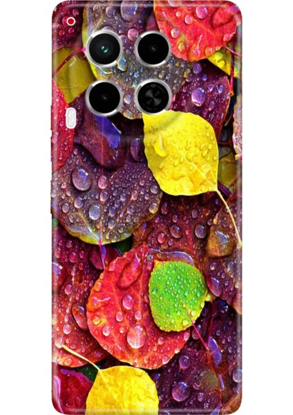 Tecno Camon 30 Kılıf (Cl6) Uyumlu Silikon Desenli Kapak Sonbahar