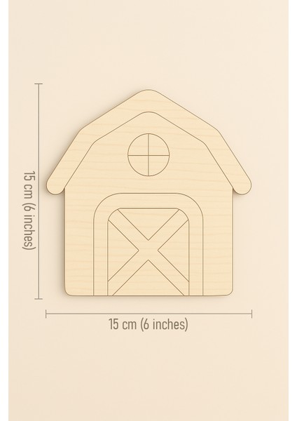 Çiftlik Ahşap Boyama Etkinlik Seti + Eğitici Çocuk Aktivite + Fırça + Akrilik Boya Kreş Okul Öncesi