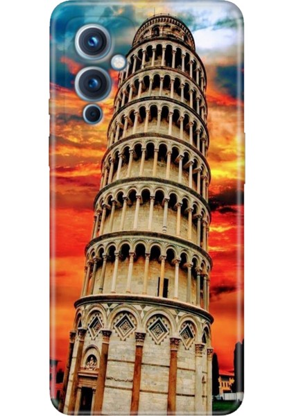 Oneplus 9 Kılıf Desenli Silikon Renkli Tpu Uv Pizza Kulesi