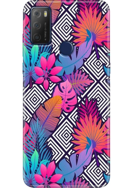 Tcl 20E Kılıf Desenli Silikon Kampanyalı Kapak Botanik