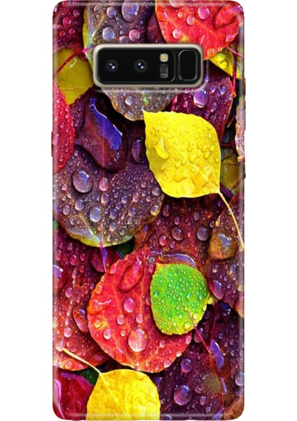 Samsung Galaxy Note 8 Kılıf Renkli Temalı Note8 Silikon Sonbahar