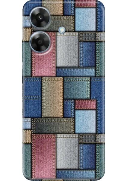 Realme Note 60 4g Kılıf Renkli Baskılı Tasarım Desenli Case Jean Pattern