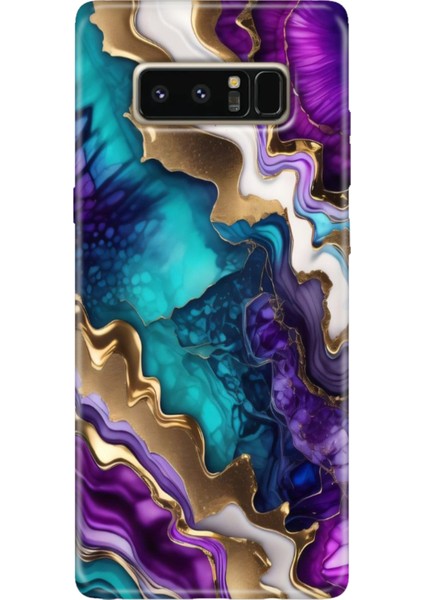 Samsung Galaxy Note 8 Kılıf Renkli Temalı Note8 Silikon Keskin Ametist