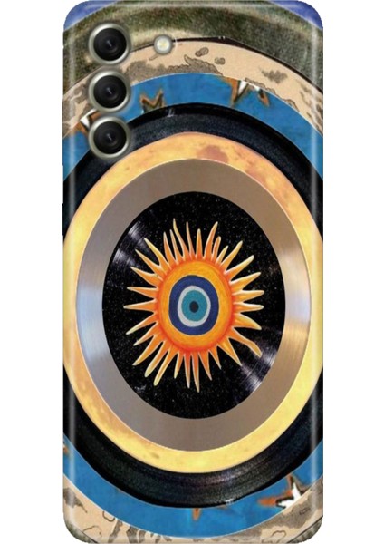 Samsung Galaxy S21 Fe Kılıf Desenli Kapak Renkli Tpu Uv Nazar