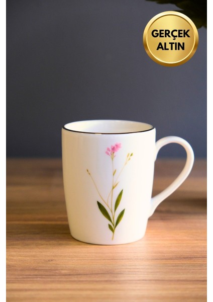 Porselen Natura Çuha Kulplu Mug Kupa 9cm 220ML Tekli