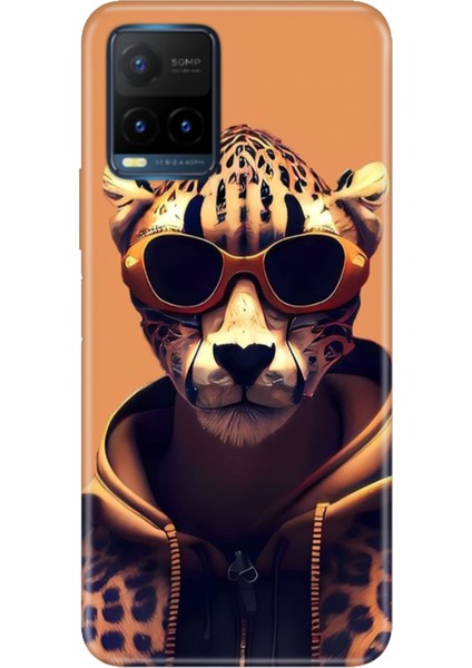 Vivo Y21S Uyumlu Kapak Kılıf Desenli Kapak Renkli Tpu Uv Tiger