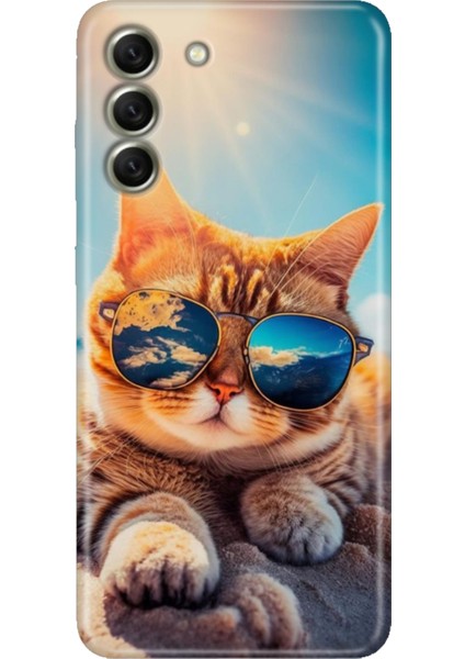 Samsung Galaxy S21 Fe Kılıf Desenli Kapak Renkli Tpu Uv Cat