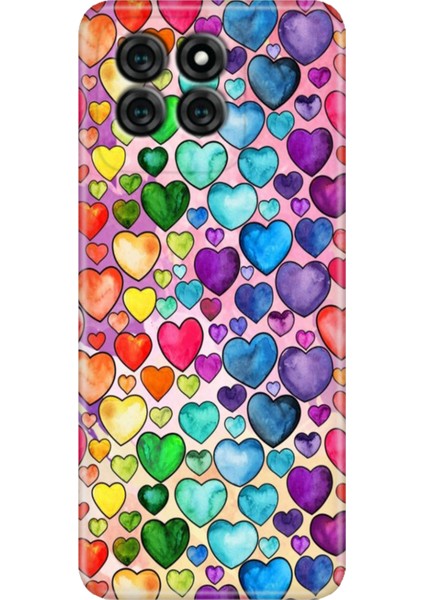 Reeder S71 Kılıf Desenli Kapak Renkli Tpu Uv Kalp Çizim