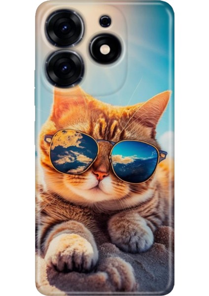 Tecno Spark 10 Pro Kılıf Renkli Temalı Tarz Silikon Cat