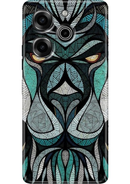 Tecno Pova 6 Pro Kılıf Renkli Baskı Yumuşak Kapak Esnek Silikon Lion Mandala
