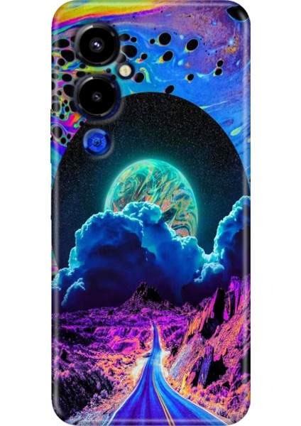 Tecno Pova 4 Pro Kılıf Renkli Temalı Pova 4 Pro Silikon Dream Road