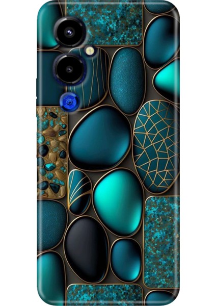 Tecno Pova 4 Pro Kılıf Renkli Temalı Pova 4 Pro Silikon Marble