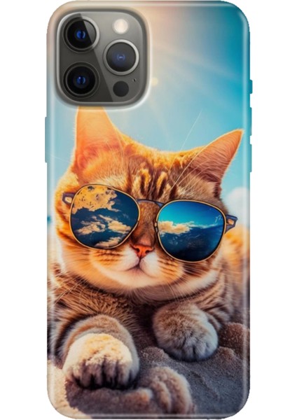 Apple iPhone 12 Pro Kılıf Tasarım Baskılı Silikon Cat