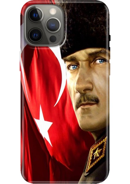 Apple iPhone 12 Pro Kılıf Tasarım Baskılı Silikon Mustafa Kemal
