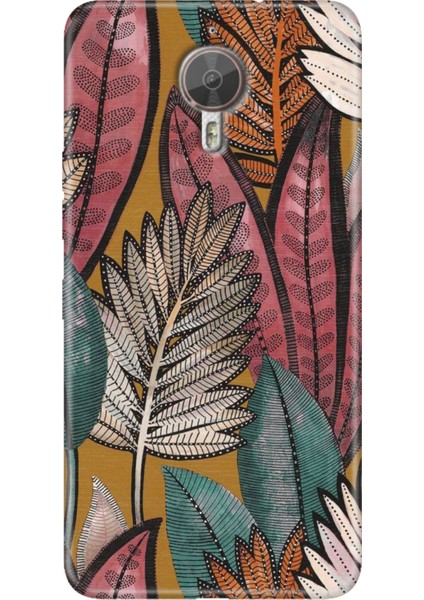 General Mobile Gm 5 Plus Kılıf Desenli Trend Silikon Yapraklar