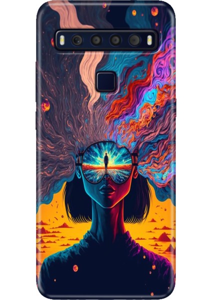 Tcl 10L Kılıf Baskılı 6.53" Silikon Renkli Resimli Arka Kapak Girdap