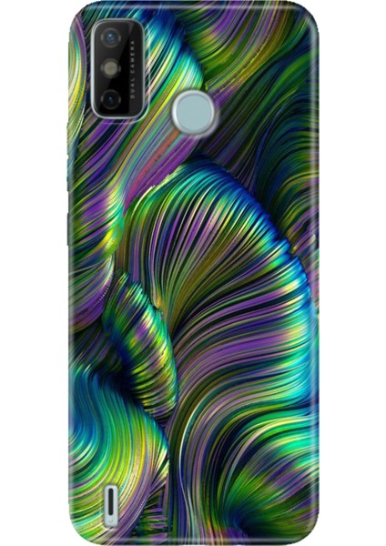 Tecno Spark 6 Go Kılıf Desenli Kapak Renkli Ermer Holographic
