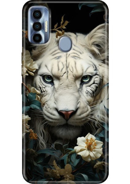 Tecno Spark 7 Pro Kılıf Renkli Silikon Aslan