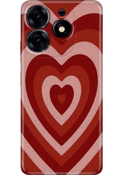 Tecno Spark 10 Pro Kılıf Renkli Temalı Tarz Silikon Mat Kalp