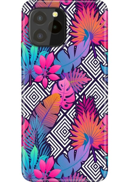 Oukitel C21 Pro / Plus Uyumlu Kılıf Desenli Silikon Renkli Tpu Uv Botanik