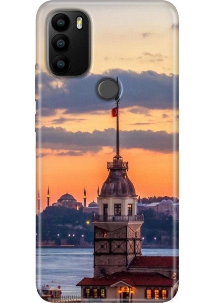 General Mobile Gm 21 Pro Kılıf Baskılı Esnek Silikon Kapak Kız Kulesi