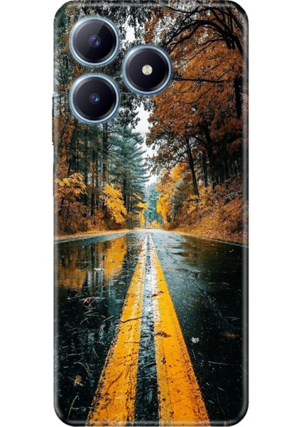 Realme C63 Kılıf Renkli Baskılı Silikon Korku Yolu