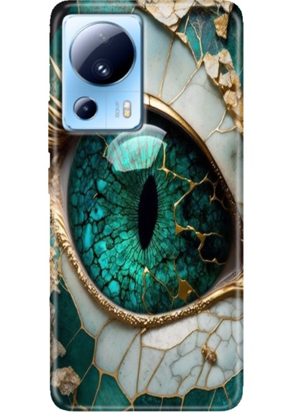 Xiaomi Mi 13 Lite Kılıf Desenli Mi 13 Lite Design Silikon Tanrıça Gözü