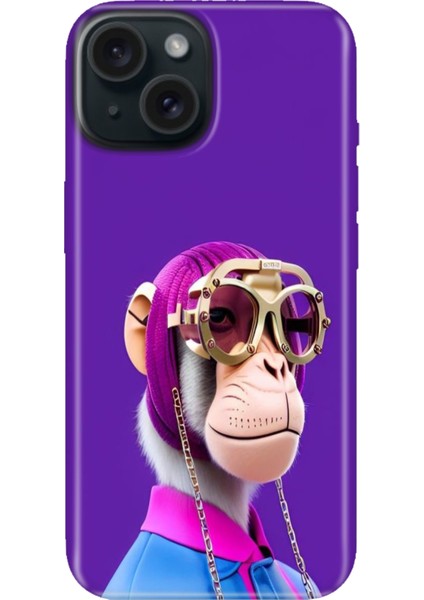 iPhone 15 Uyumlu Kılıf Desenli Kapak Renkli Tpu Uv Monkey