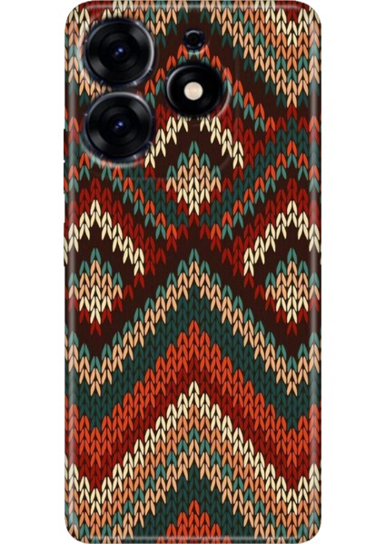 Tecno Spark 10 Pro Kılıf Renkli Temalı Tarz Silikon Zikzak