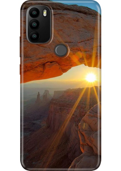 General Mobile Gm 21 Pro Kılıf Baskılı Esnek Silikon Kapak Sun