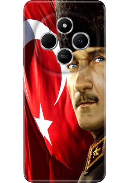 Xiaomi Redmi 14C Kılıf Renkli Rubber Desenli Silikon Mustafa Kemal
