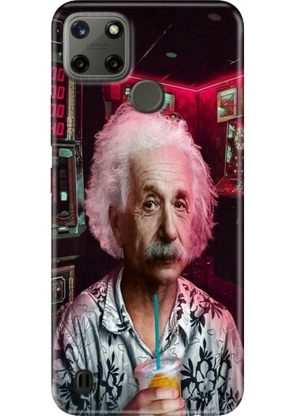 Realme C21Y - Realme C25Y Kılıf Desenli Kapak Renkli Tpu Uv Albert