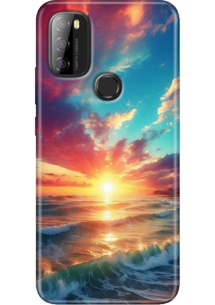 Reeder P13 Blue Max 2021 Kılıf Rubber Baskı Silikon Cover Okyanus