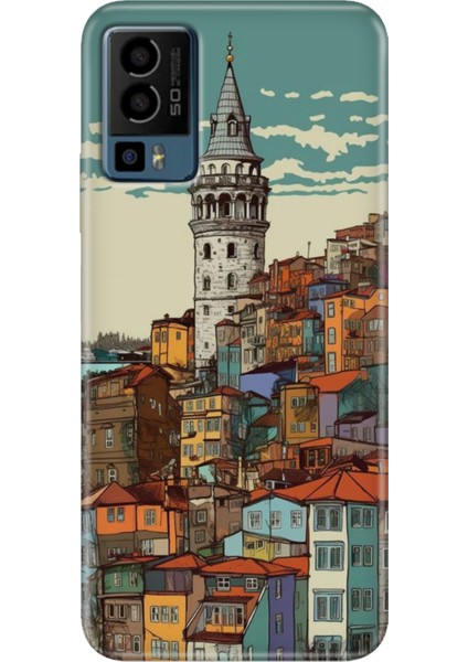 General Mobile Gm 23 Kılıf Desenli GM23 Silikon Case Uv Galata