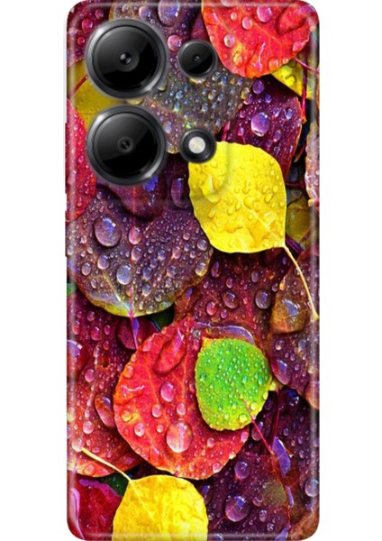 Xiaomi Redmi Note 13 Pro 4g Kılıf Renkli Tasarım Esnek Silikon Sonbahar