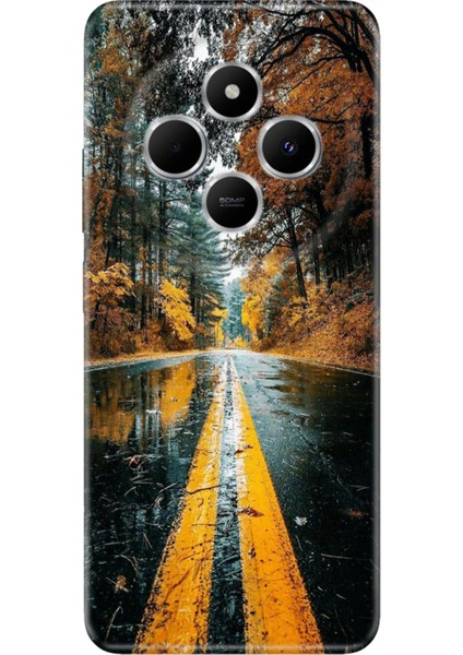 Xiaomi Redmi 14C Kılıf Renkli Rubber Desenli Silikon Korku Yolu