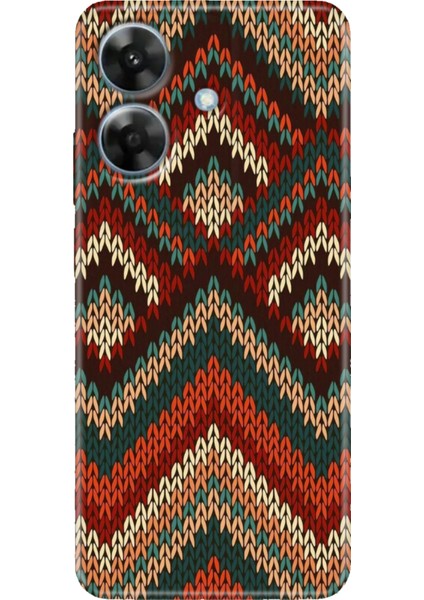 Realme Note 60 4g Kılıf Renkli Baskılı Tasarım Desenli Case Zikzak